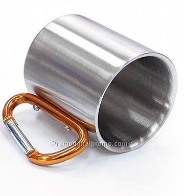 Stainless steel  Mug with Carabiner hook