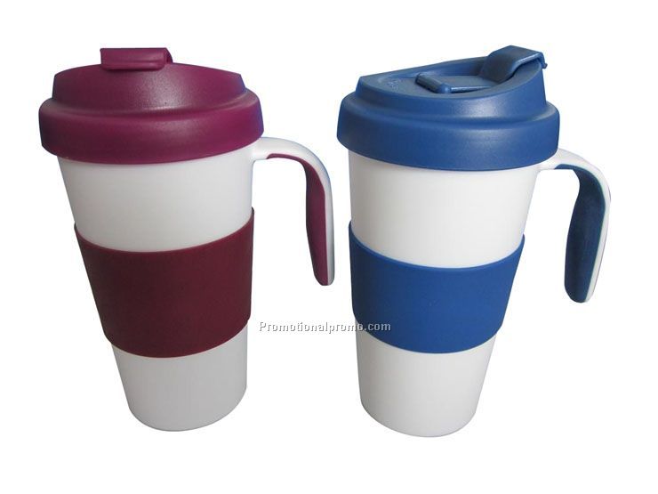 Promotional Plastic Coffee Mug with Sleeve