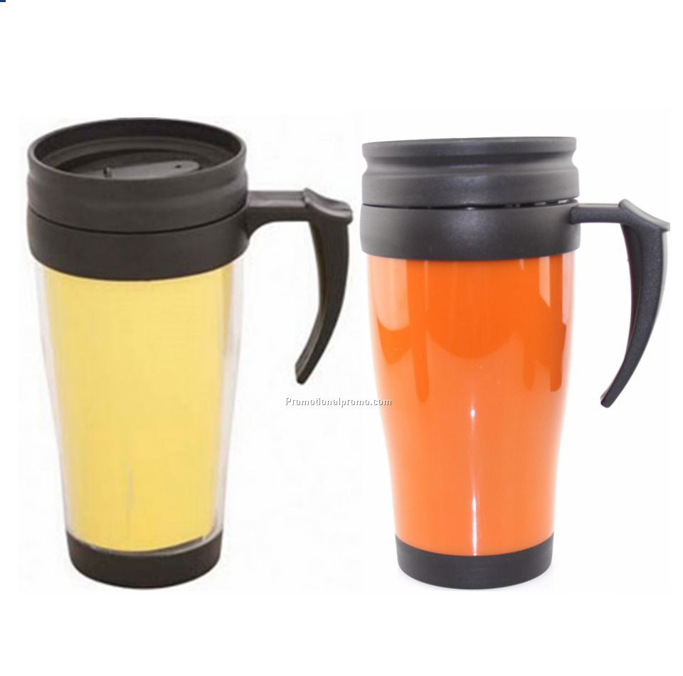 Promotioanl Plastic Travel Coffee Mug with handle