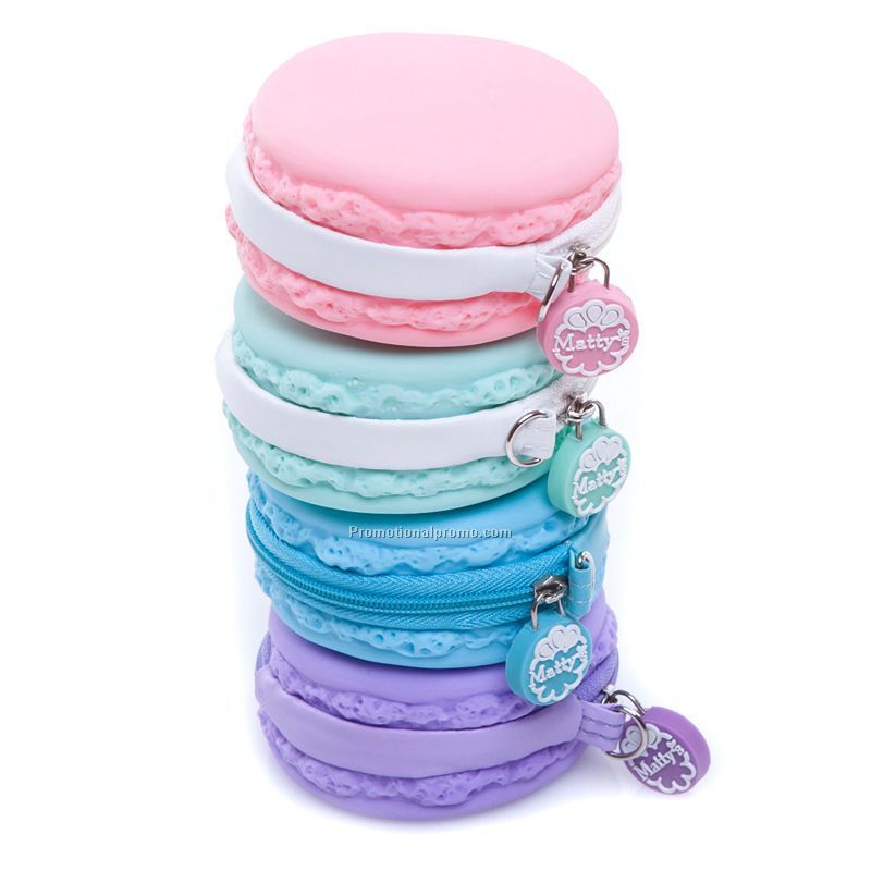 Fashion Silicone Macarons Shaped Penny Bag Coin Purse Wallet