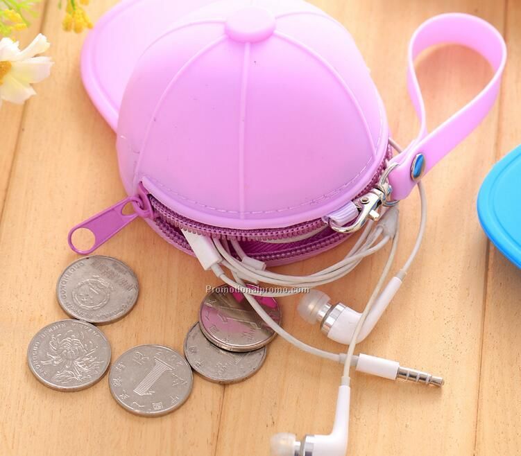 Cap shape cartoon Silicone coin purses