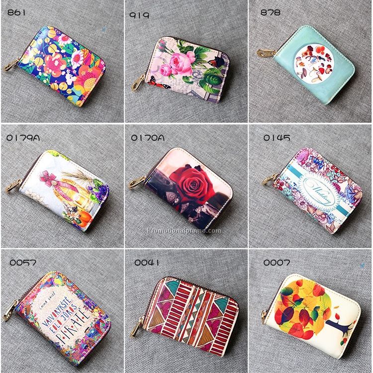 Women zipper credit card holder coin purse