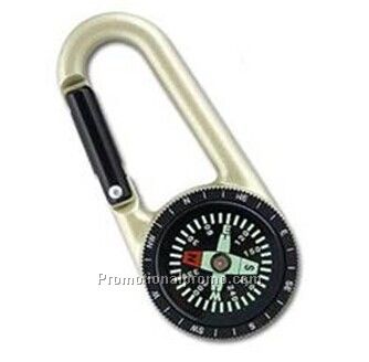 Carabiner with compass