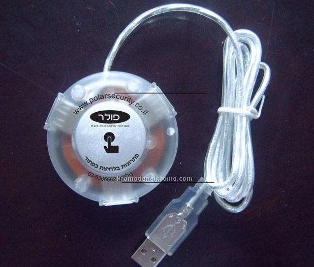 USB Smart Button with 3 port USB Hub, USB Web Key with 3 port USB Hub