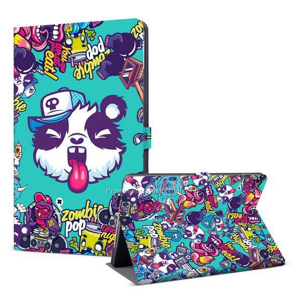 New design cartoon PU leather case for ipad air 2, universal tablet case cover stand