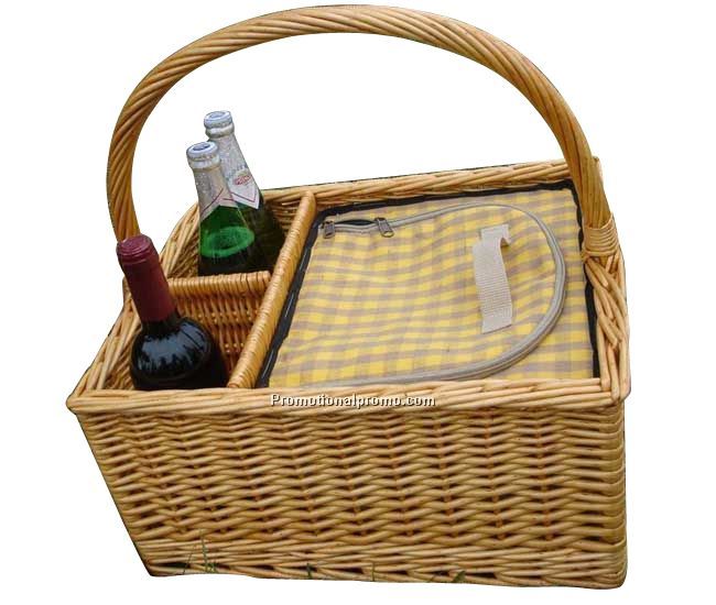 Picnic willow basket, Nice willow picnic basket, Wicker Picnic Basket with cooler