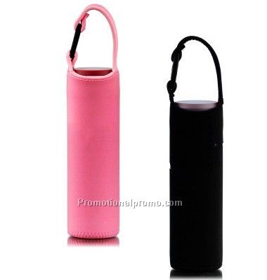 Collapsible bottle cooler w/carabiner clip