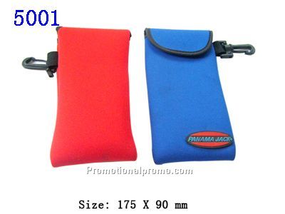 Red Eyeglass & Sunglass Case With clip
