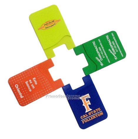 Silicone Credit Card Cell Phone Sleeve Fits All Smart Phones