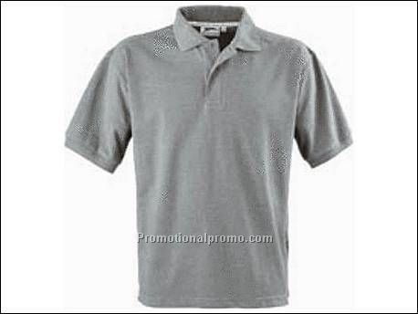 Cotton polo. 1x1 rib gebreide kraag e...