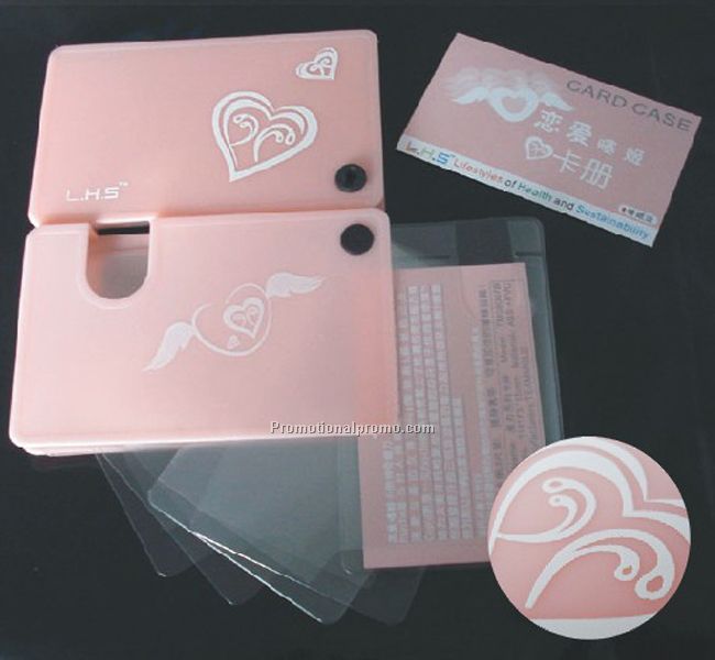 Plastic business card holder