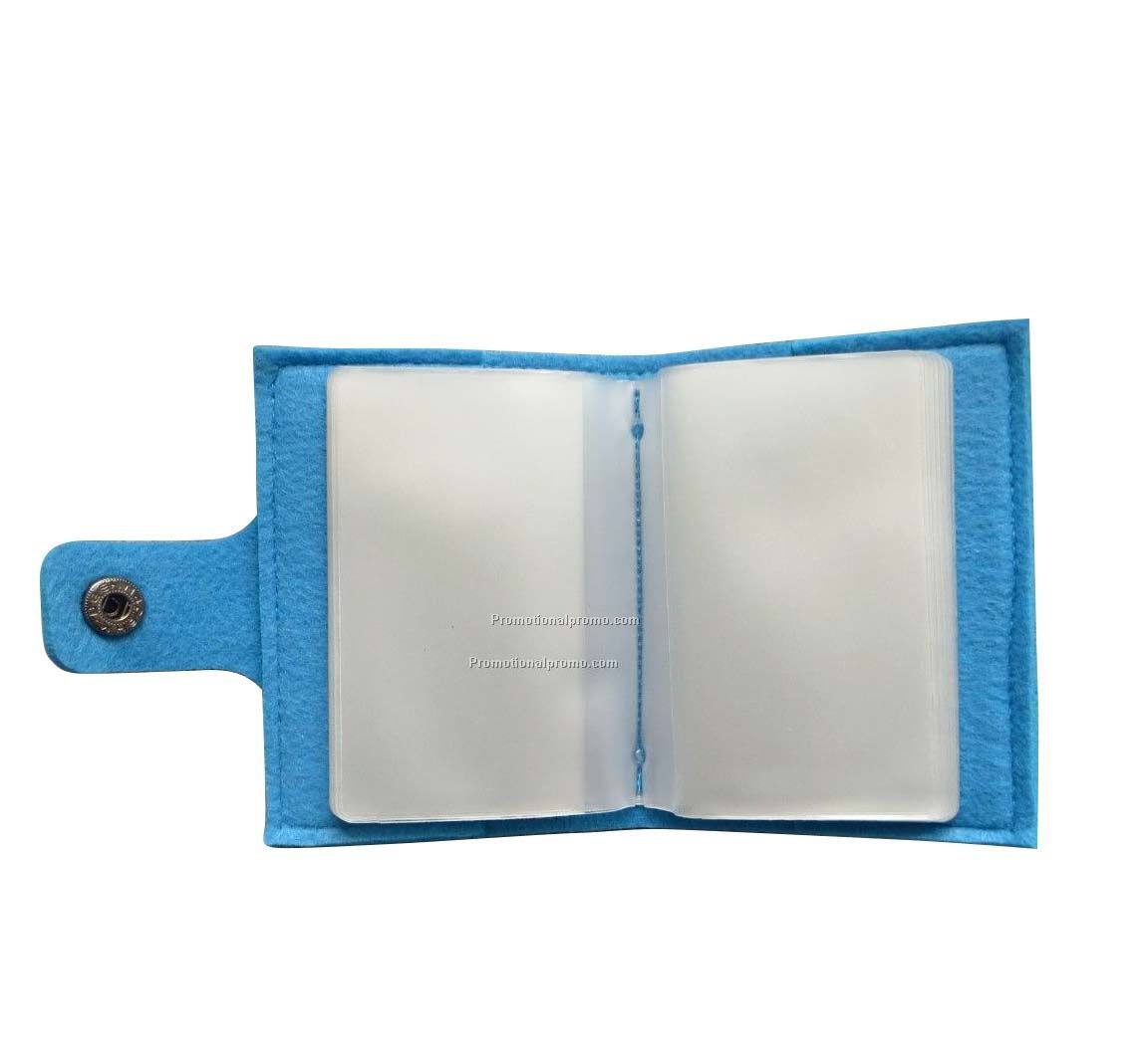 Promotional felt business card holder