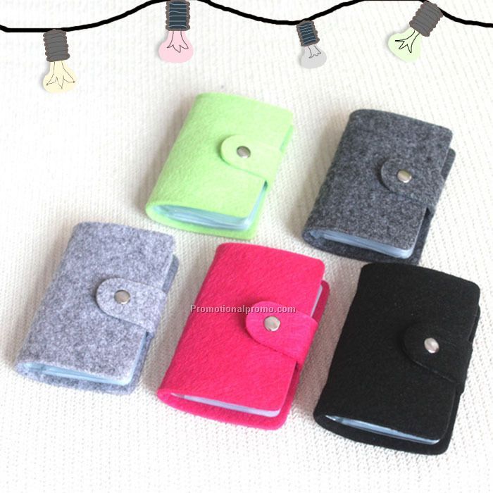 Promotional felt card holder
