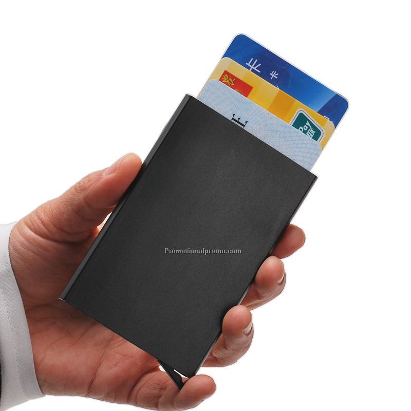 Aluminum anti RFID Blocking Multiple ID Card Holder