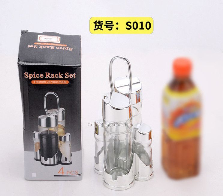 Promotional Cruet set with metal stand