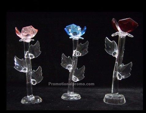 Colorful crystal rose