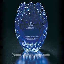 Italian Blue Crystal Vase C-334TB
