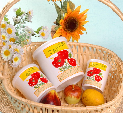 storage jar set with decal
  
   
     
    