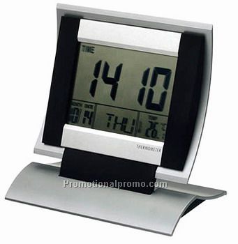 DESK LCD ALARM CLOCK WITH THERMOMETER