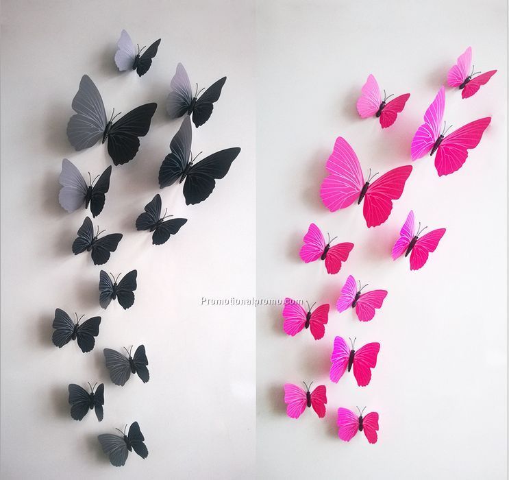 Removable 3D Butterfly Wall Stickers for Home Decoration On Stock