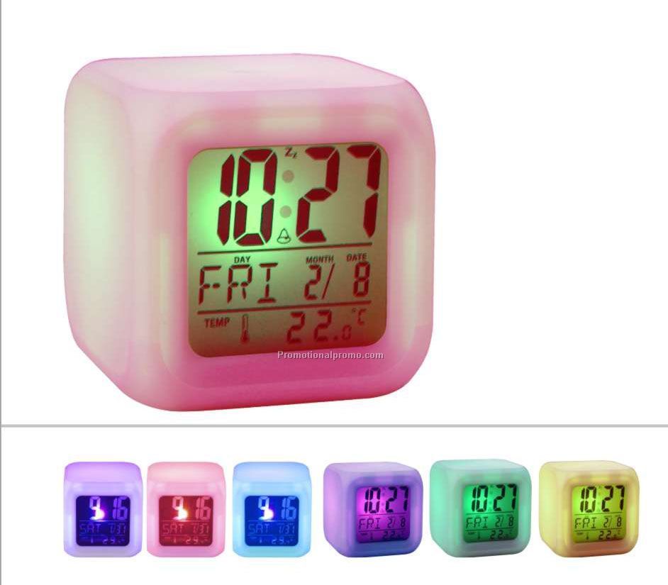 7 Colors Changing Digital Alarm Clock