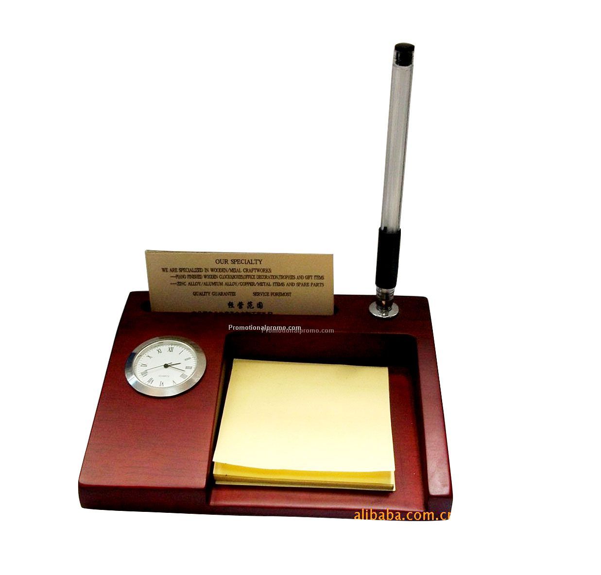 Promotional muti-function wood desktop clock
