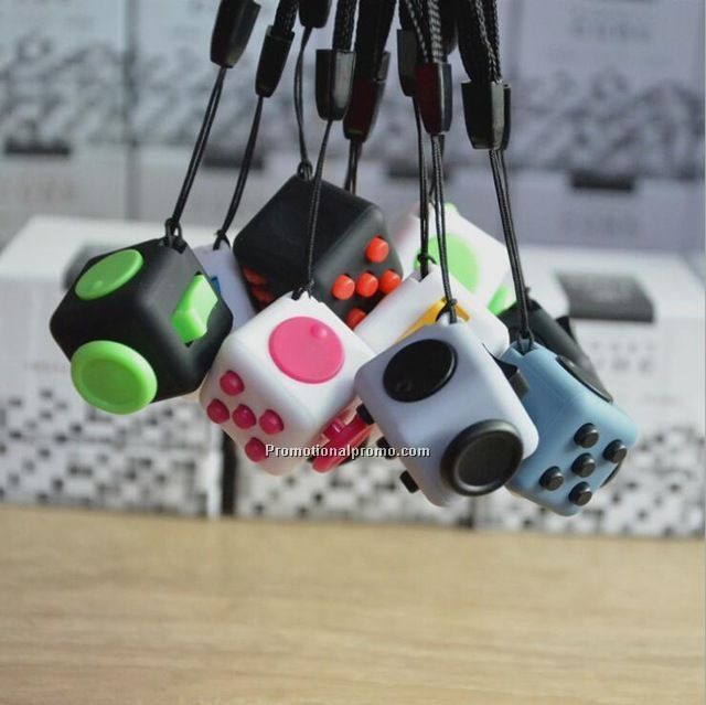 6 Sides Squeeze Fun Stress Reliever Mini Fidget Cube Desk Spin Gifts Toys