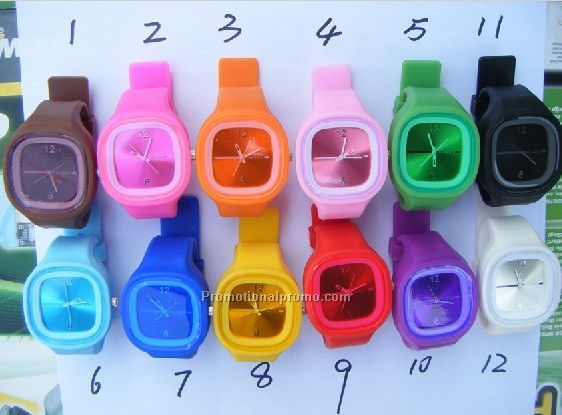 12 colors Silicon digital watch