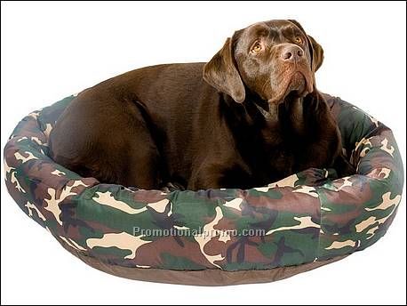 Dog basket w. camouflage print,...