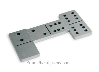 Domino game in aluminium box