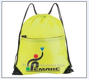 Dubble Layer Zipper Drawstring Bag