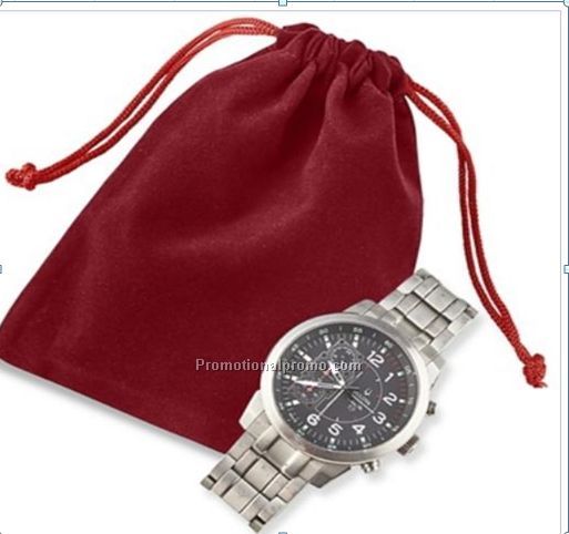 Velveteen Drawstring bag with customized design