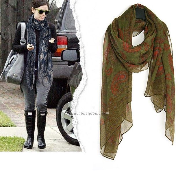 Multi polyester voile scarf dresses
