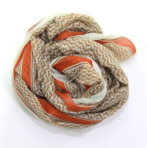 Multi polyester voile scarf dresses