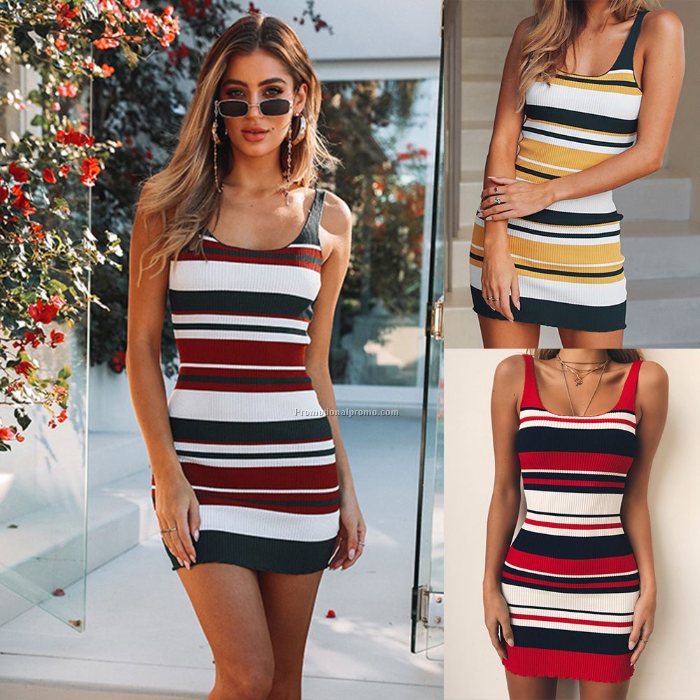 sexy dress with stripes