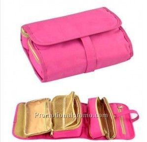 Travel foldable hanging travel makeup bag