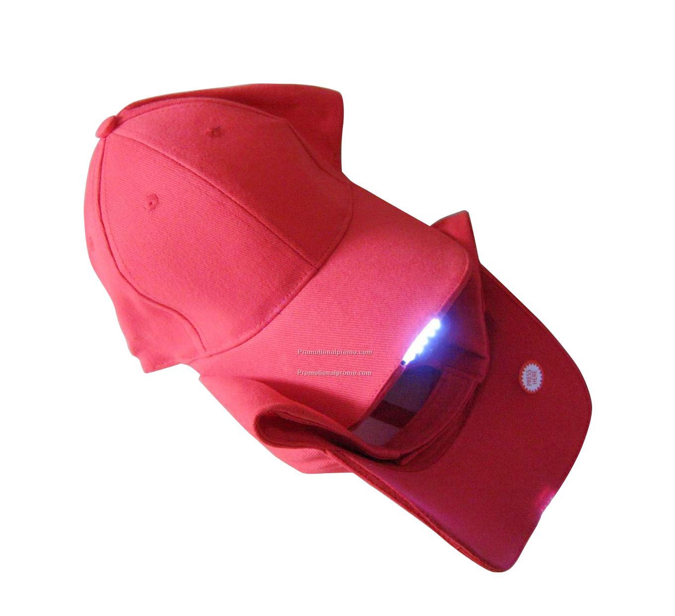 Flashing led light cap