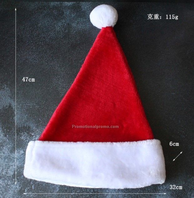 New black and red Christmas hat manufacturers wholesale adult children furry hats holiday party Christmas decorations
