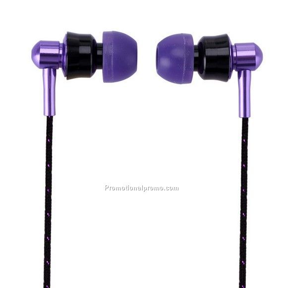 Universal OEM logo stereo earphone, purple earphone