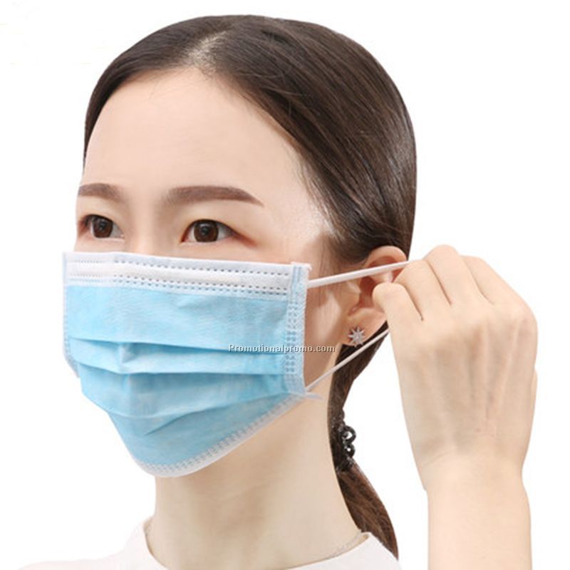 3 Ply dental medical procedure non-woven disposable face mouth mask