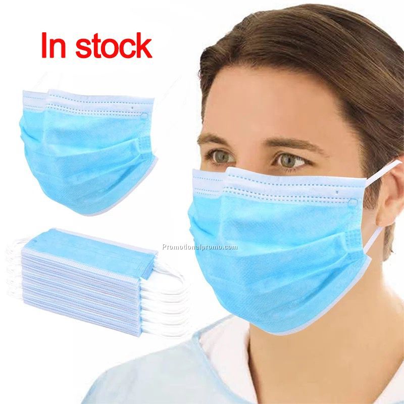In Stock Non-woven disposable Face Mask 3ply face mask disposable with tie-on BFE99%