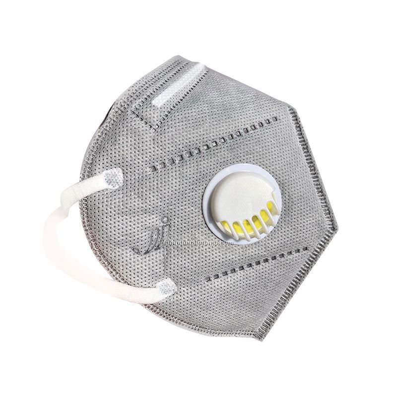 6ply KN95 Gray Face Mask Respirator Mask With Breathing Valve