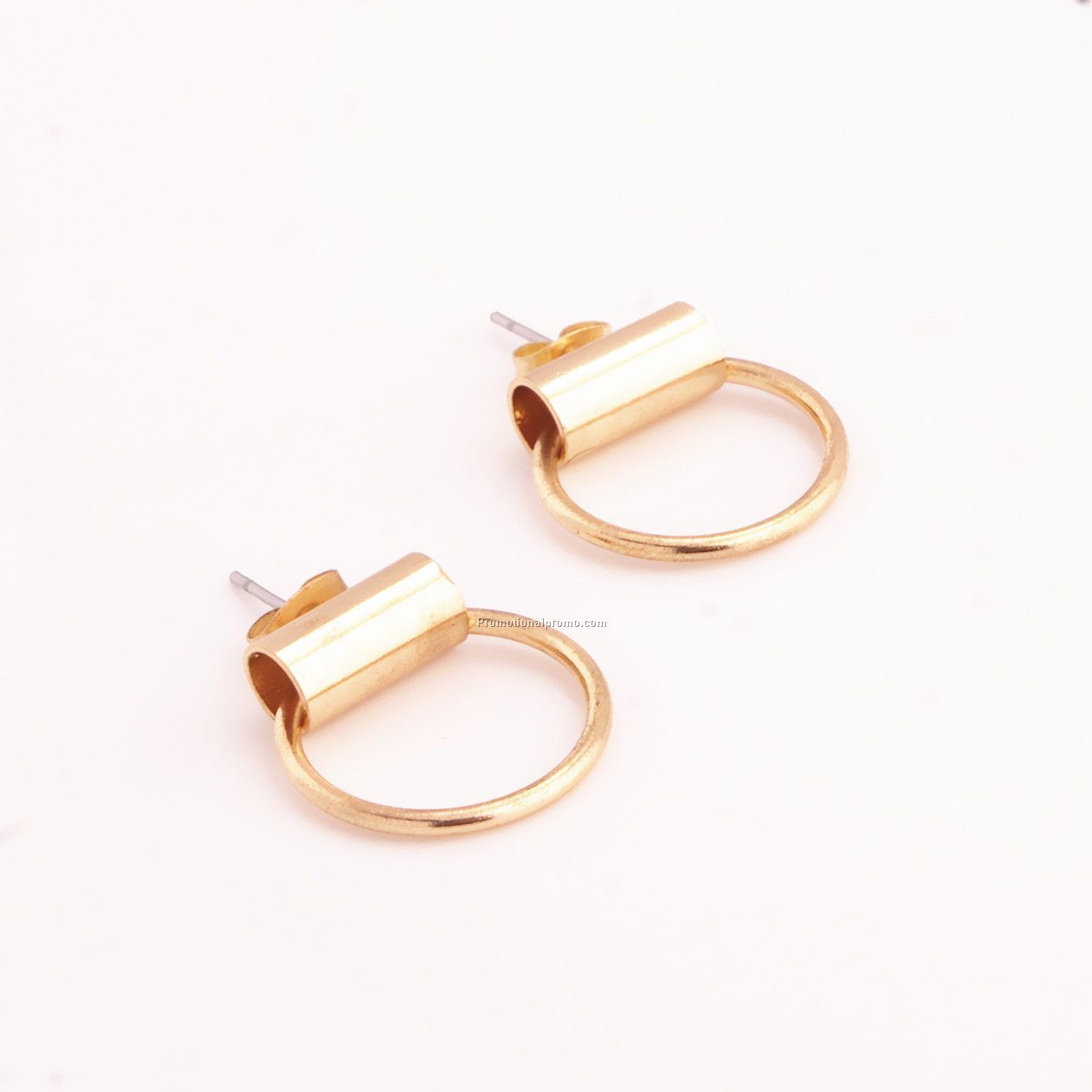 Gold and Silver Latest Fashion Simple Metal Stud Earrings