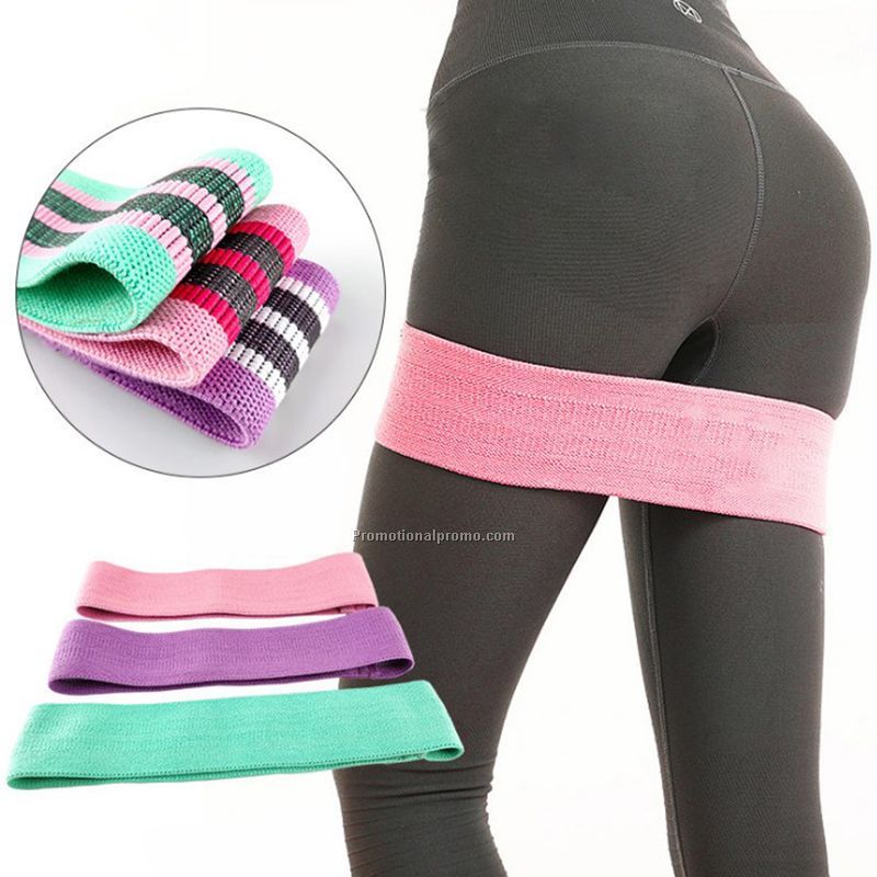 Fitness Exercise Gym Fabric Elastic Polyester Hip Booty Circle Resistance Band