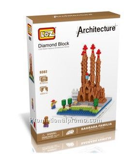 Diamond small particles assembled puzzle DIY toy building blocks