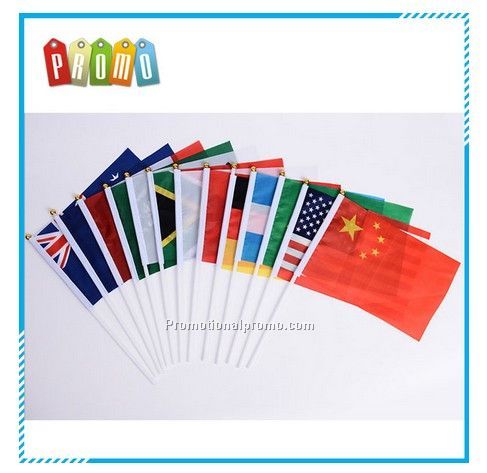 Wholesale Customized Logo Outdoor Hand Held Flags, Promotional Hand Flags