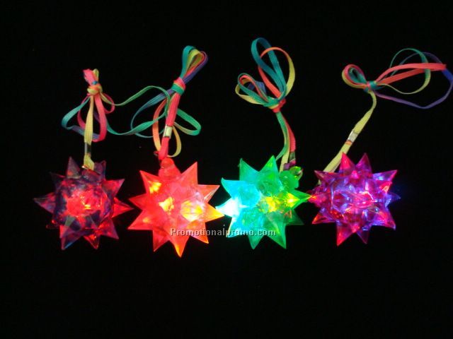 Flashing Crystal Star Necklace