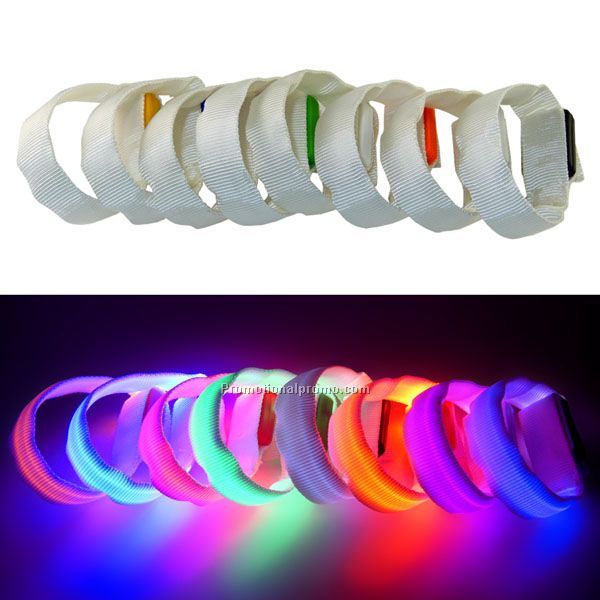 LED flashing wristband; Nylon flashing wristband; Flashing bracelets