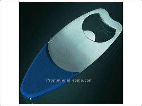 Flesopener, metaal, mat-zilver met...