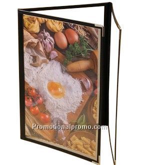 3page transparent PVC menu folder